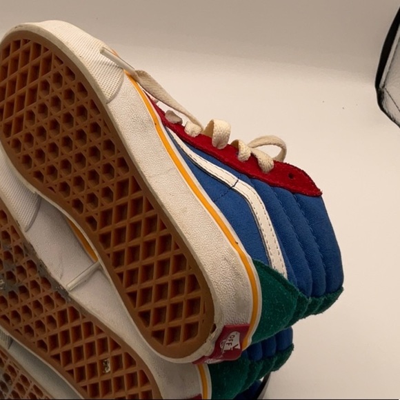 Vans Blue and Red High-Top Sneakers - Picture 4 of 6